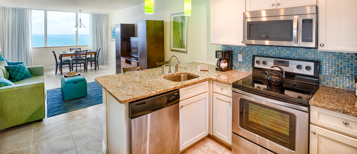 Kitchen and Living Area - Hollywood Beach Towers.jpg