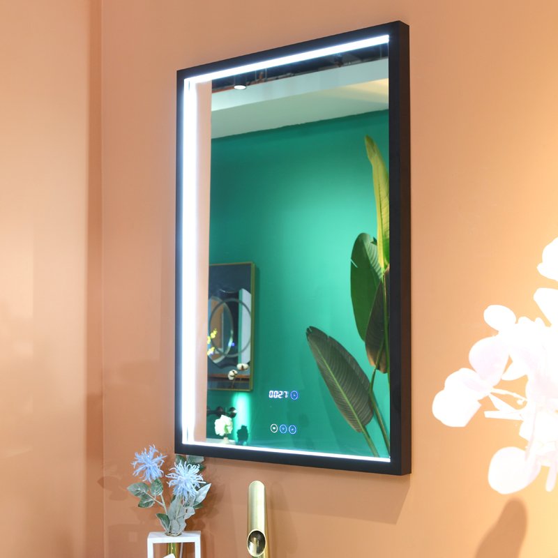 3 Innovative New Design LED Mirror with Black Frame and Diffuser.JPG