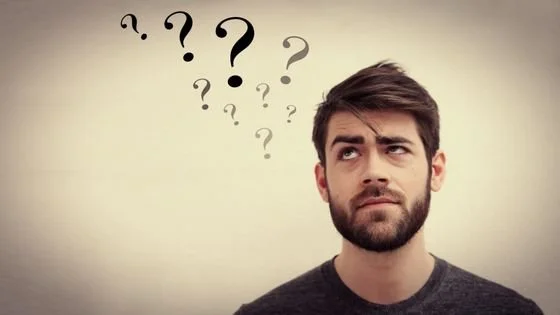 man questioning his role in a pattern.