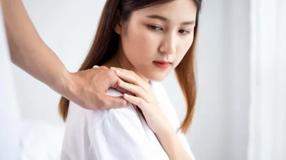 woman being comforted indicating moving toward repair after intensive.