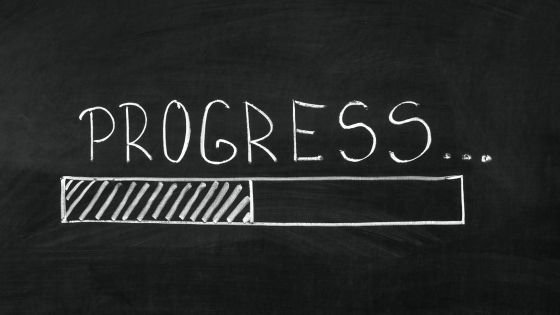 chalk drawing of progress indicating embracing the process.