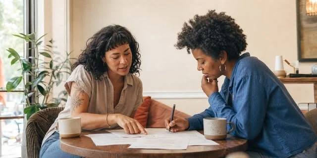 two women going over their inherited scripts about sexuality.