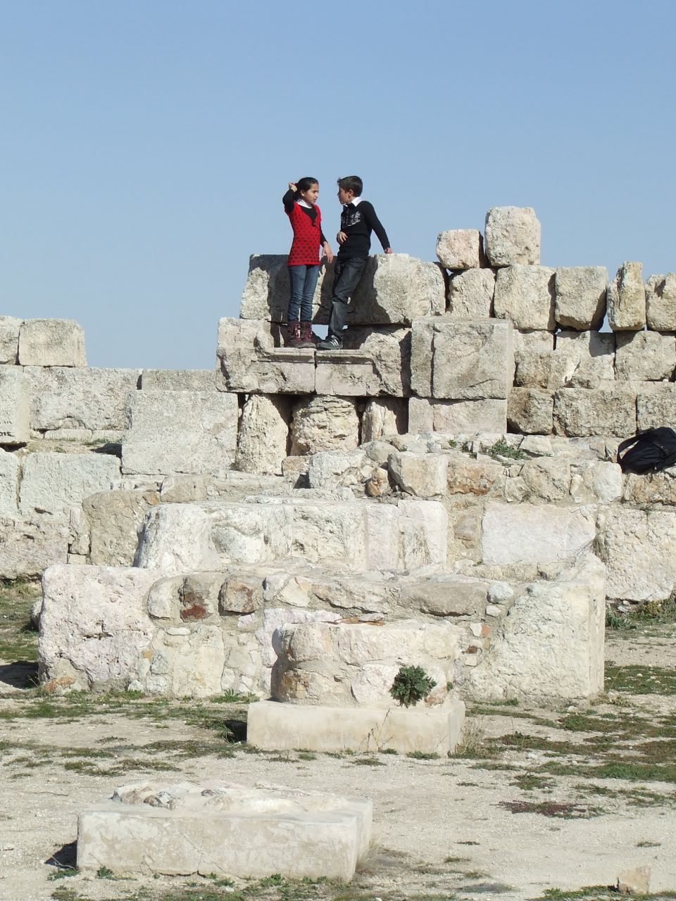 Tourism at the Citadel, Amman, Jordan