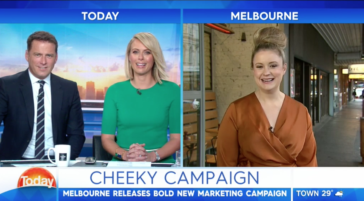 Chrissie Maus appears on The Today Show, discussing Melbourne's guerilla tactics of bringing Sydney-siders down to play in Victoria. Play till it's my bed time, not Mike Baird time.