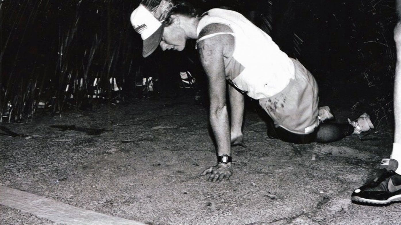 The image of Julie Moss crawling across the finish line for second place at the 1982 Ironman in Hawaii became an iconic moment in the sport of long distance triathlon. Now almost 40 years later, Moss recounts that awe-inspiring photo. "I was literally a few yards from the finish line and had to crawl over and watch others finish," Moss told Wide World of Sports .
