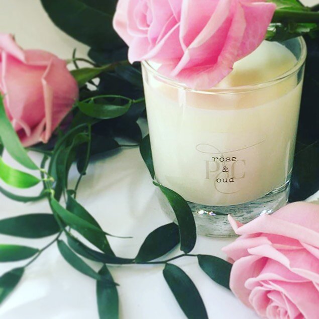 Happy St. George&rsquo;s Day from all of us! What better way to celebrate than with a lovely Rose and Oud scented candle? If you like the beautiful blooms in this shot, head to our lovely pals @boo_k_floral_display - now taking delivery orders! #stge