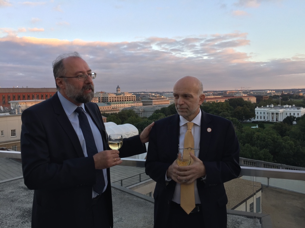 AGBC President Mamuka Tsereteli gives a Farewell Toast to departing Georgian Ambassador Archil Gegeshidze