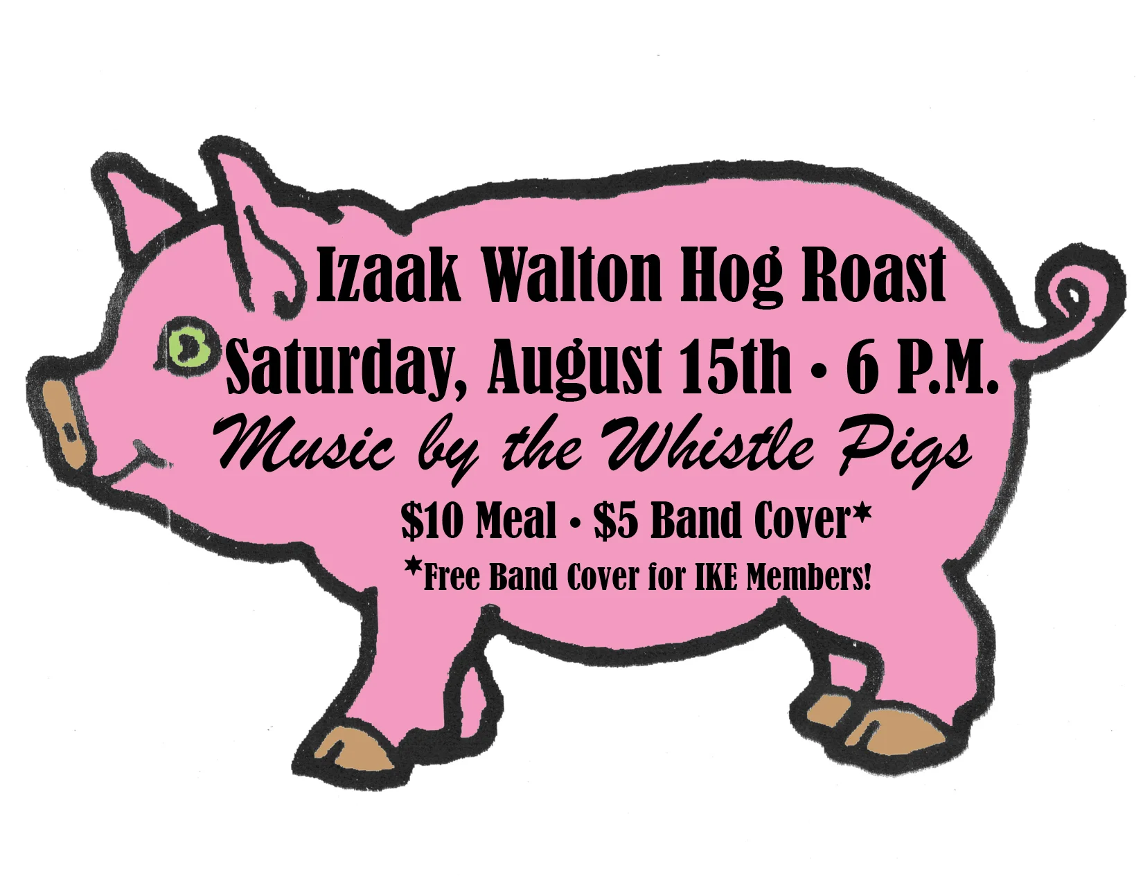 30th Annual Hog Roast - August 15 @ 6:00 pm