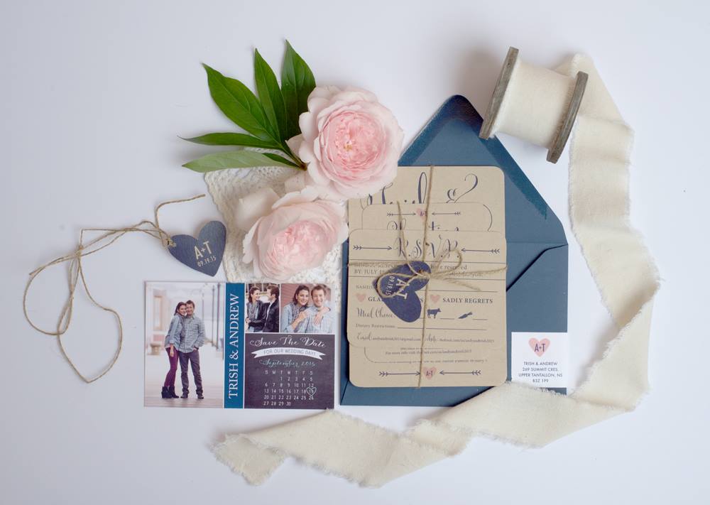 Image of the beautiful invitations courtesy of A Creative Destiny 