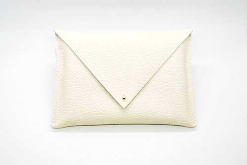 Ivory Leather Minimal and Modern Festival Bum Bag