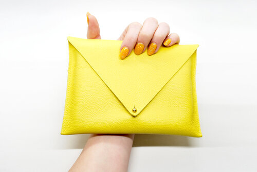 The Leather Belt Bag in Yellow