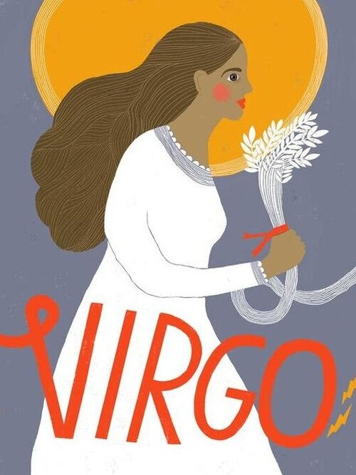 Virgo Zodiac Artwork, Artist Lisa Congdon.