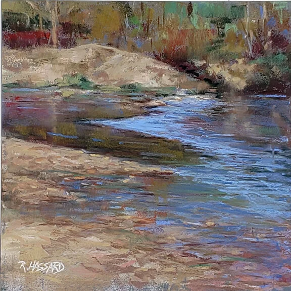  FlowingPastel on Ampersand 8 x 8Done on site, Brookville IN paintout10/19/19Ray Hassard 