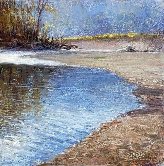  October's BluesPastel on Ampersand 12x12Plein Air Brookville IN 10/19/19Ray Hassard 