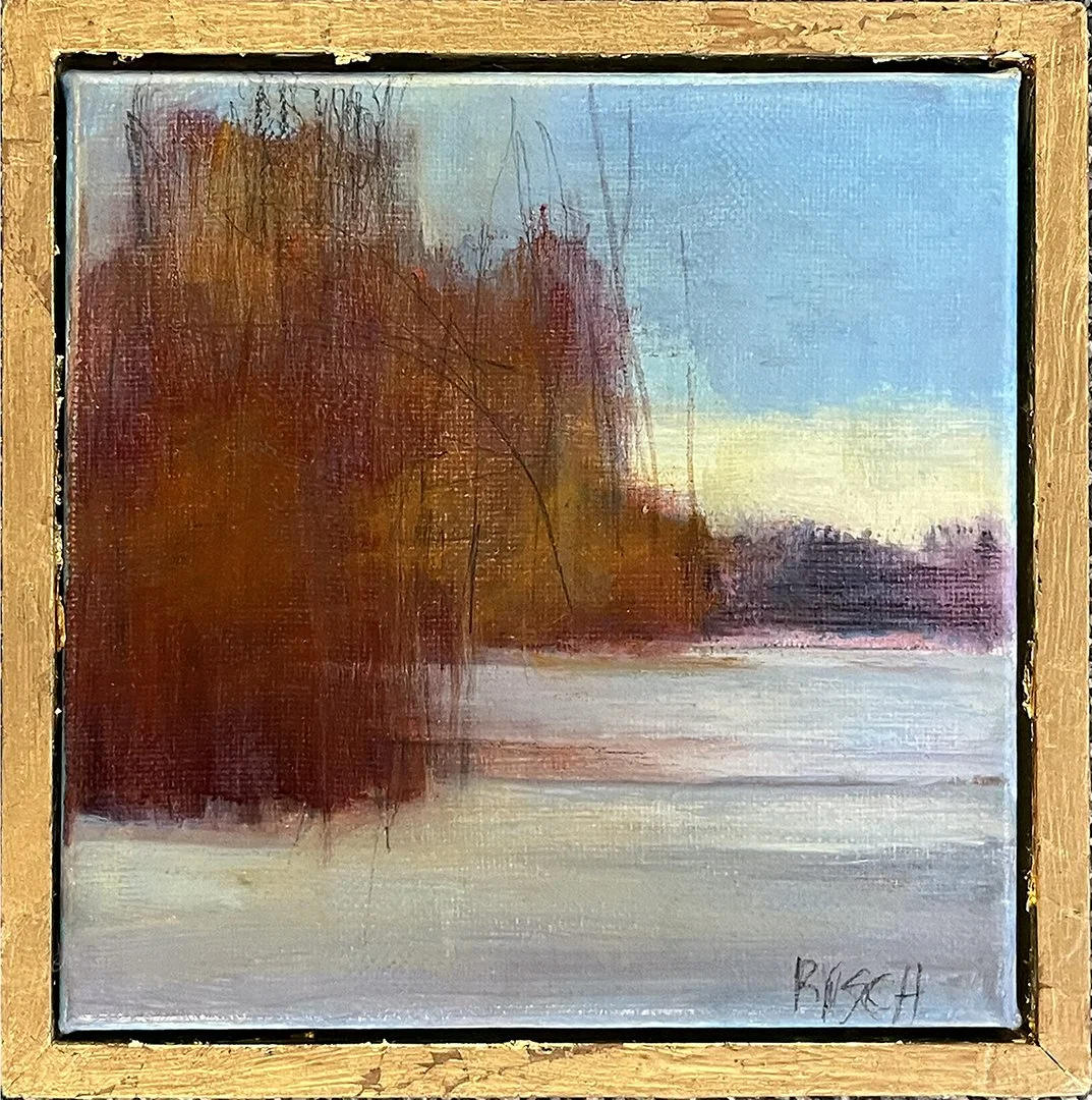 Paula Risch-Head, "Autumn Walk", Oil on Canvas, 6 x 6 inches, $195