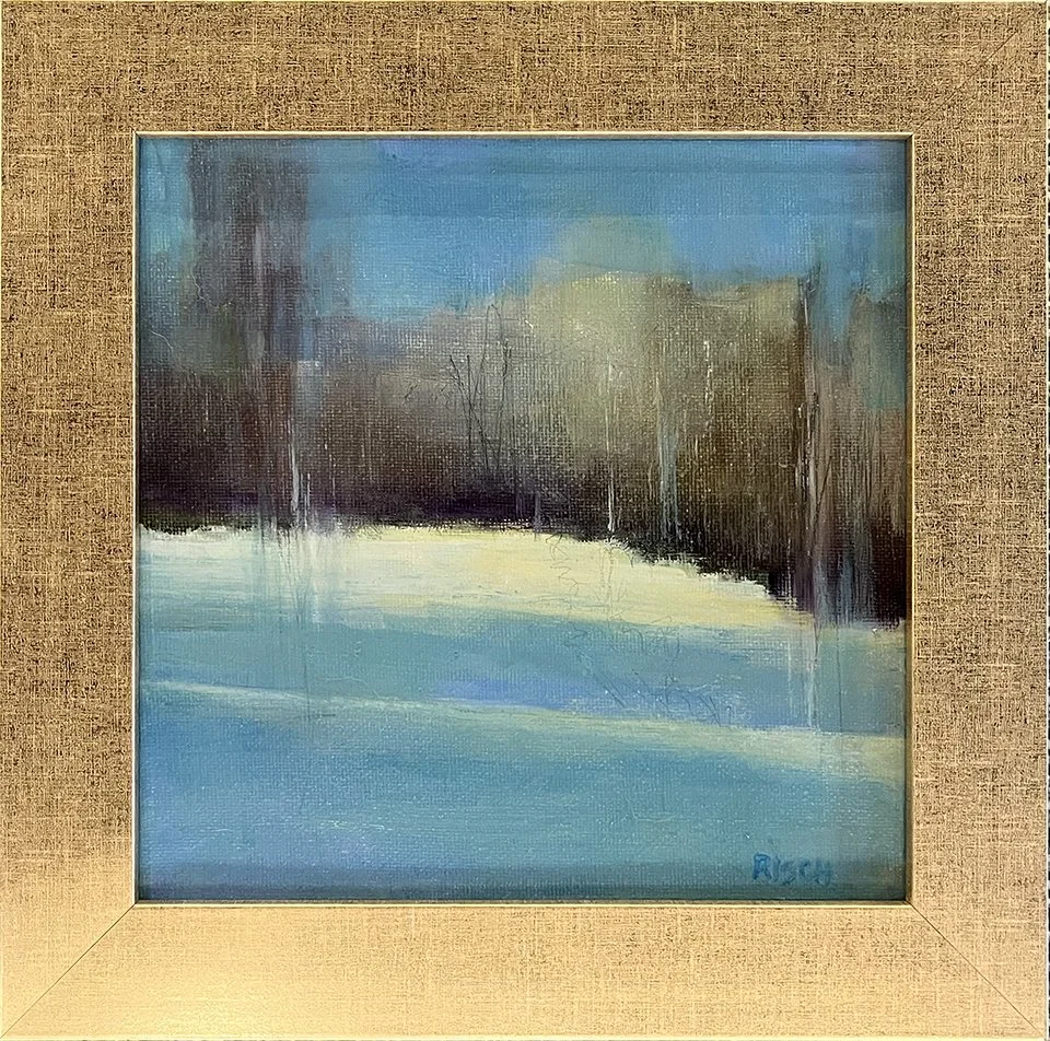 Paula Risch-Head, "Bozeman Trail", Oil on Canvas, 8 x 8 inches, $350