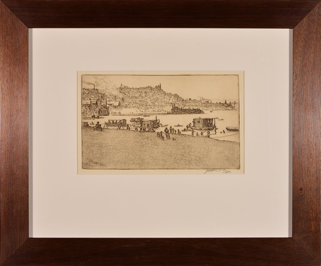 E.T. Hurley, "Along the East End", Etching, 7 x 11 7/8 inches, $675