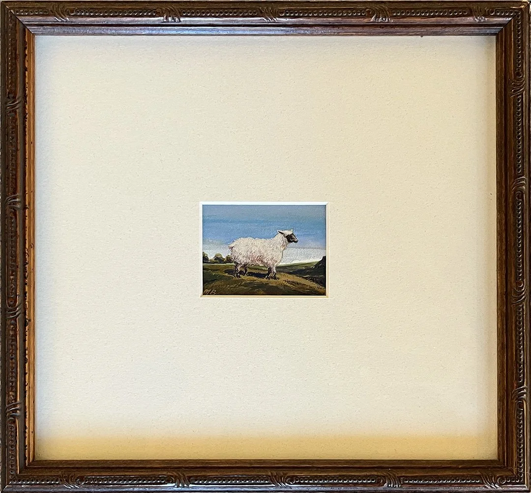 Michael Bonilla, "Sheep", Watercolor, 1 5/8 x 2 1/8 inches, $450