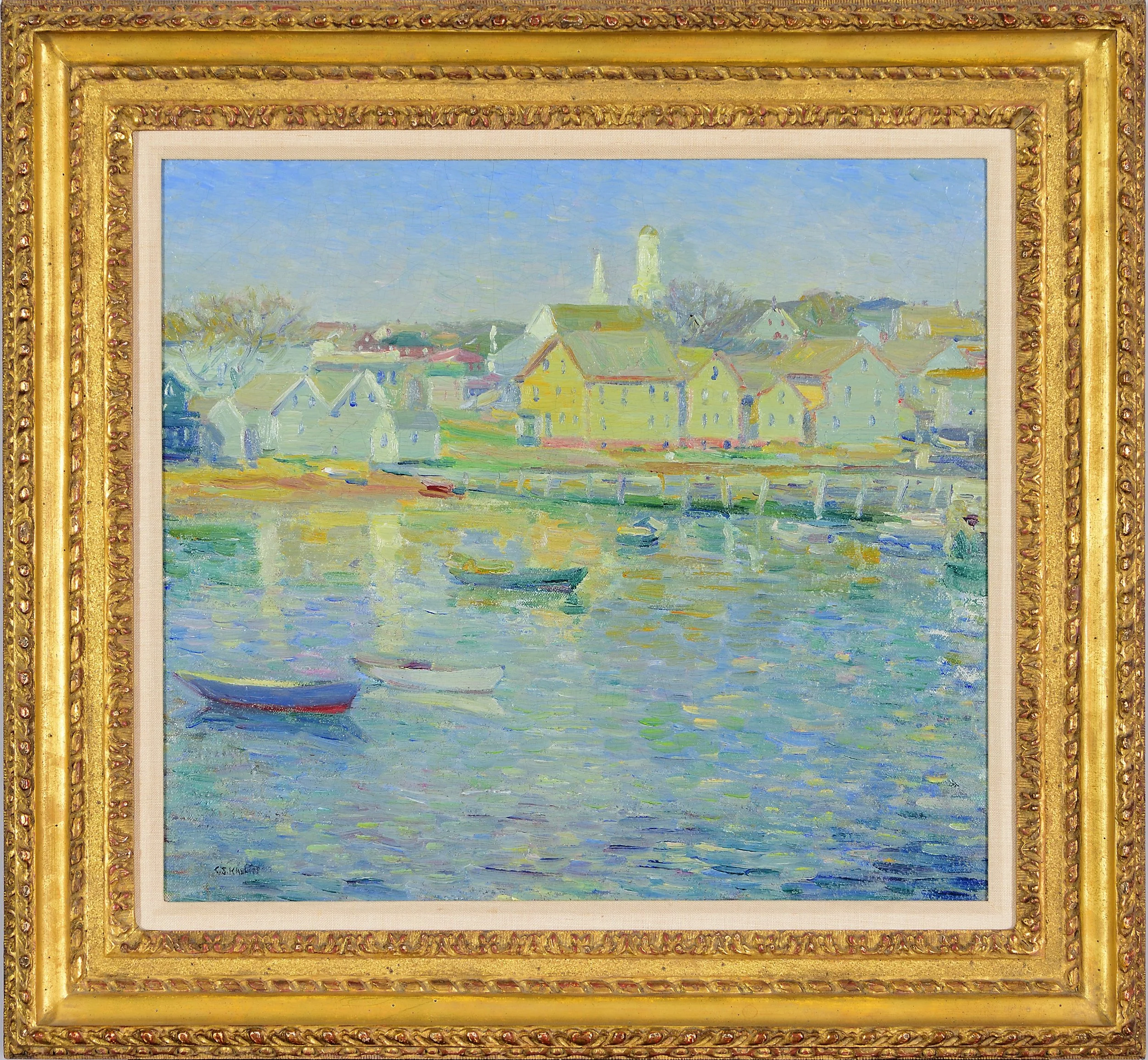 Charles Salis Kaelin "Harbor Scene, Rockport" ca. 1928