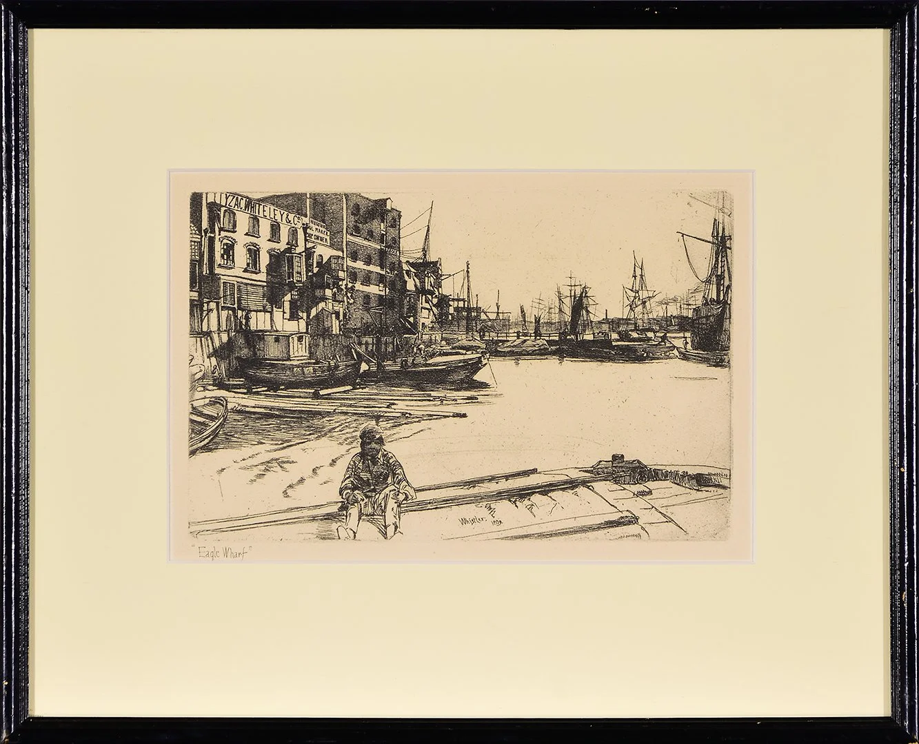 James Abbott McNeill Whistler Eagle Wharf Talio-Chrome Etching (Reproduction)