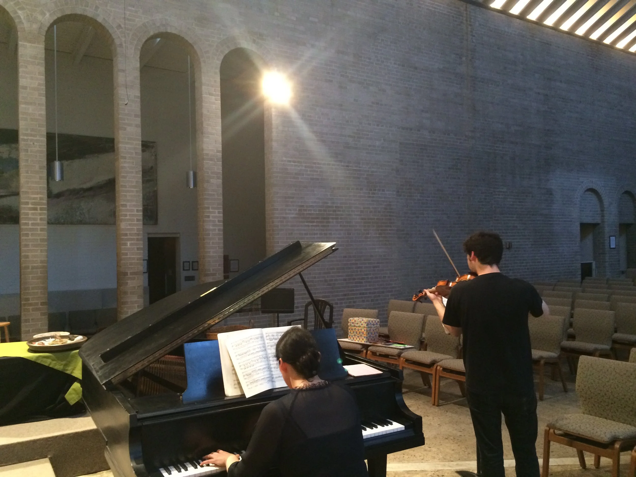 Rehearsal with Hitomi Koyama, Brahms Violin Sonata No. 1