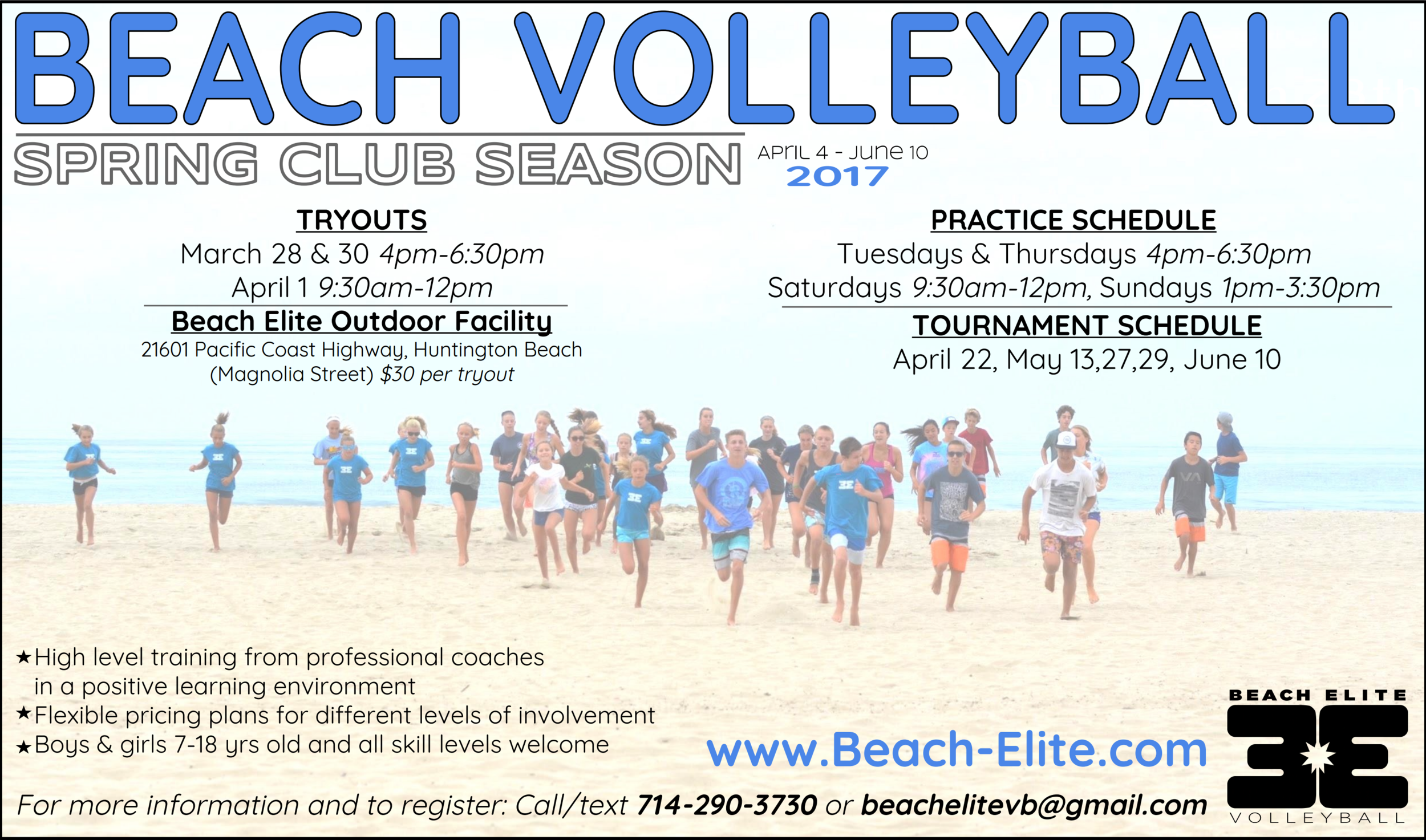 beach elite spring 2017 flier