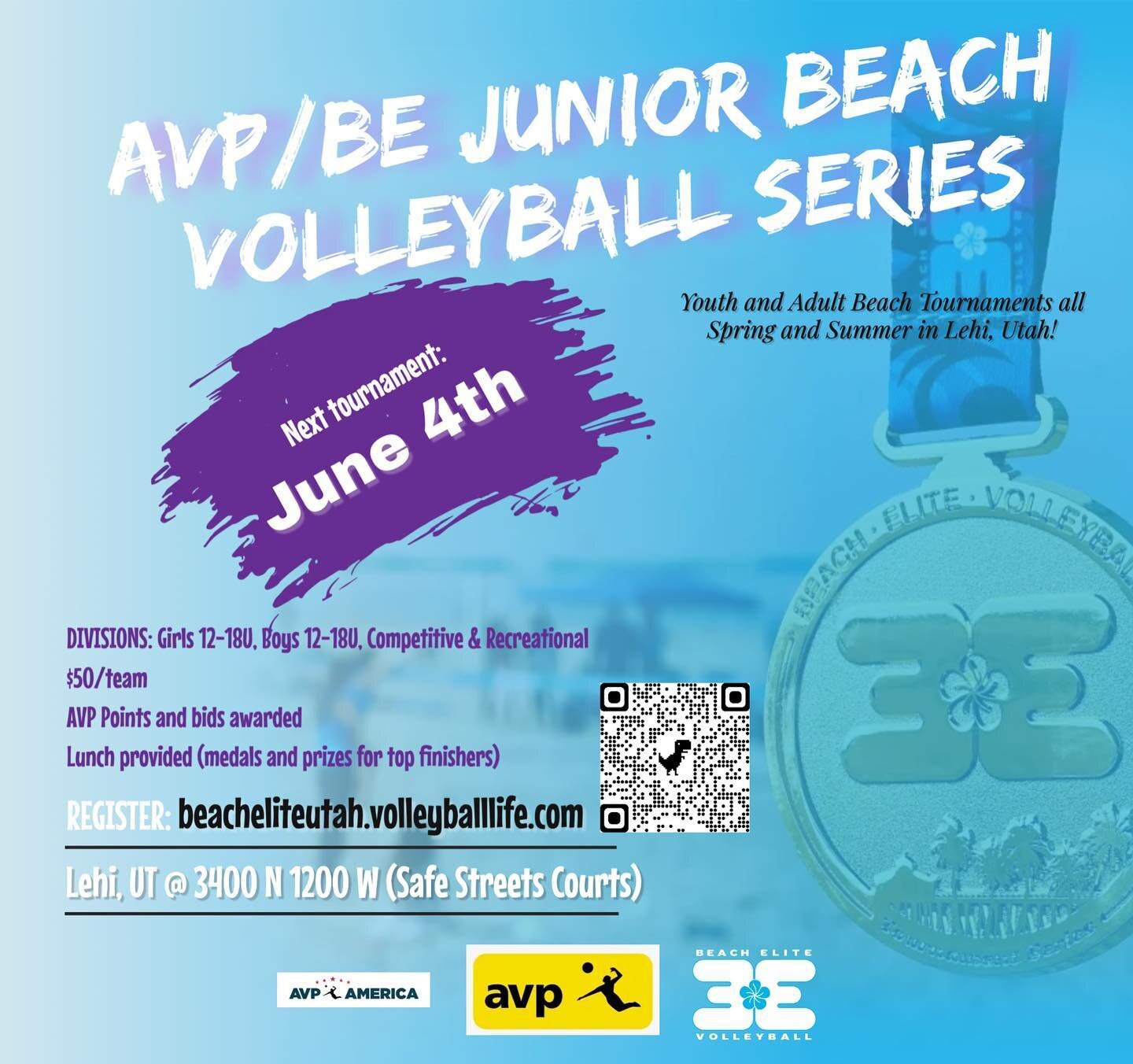 Due to 🌧 this weekend the beach tournament is now next Saturday June 4. Registration is open. Come play some beach :)