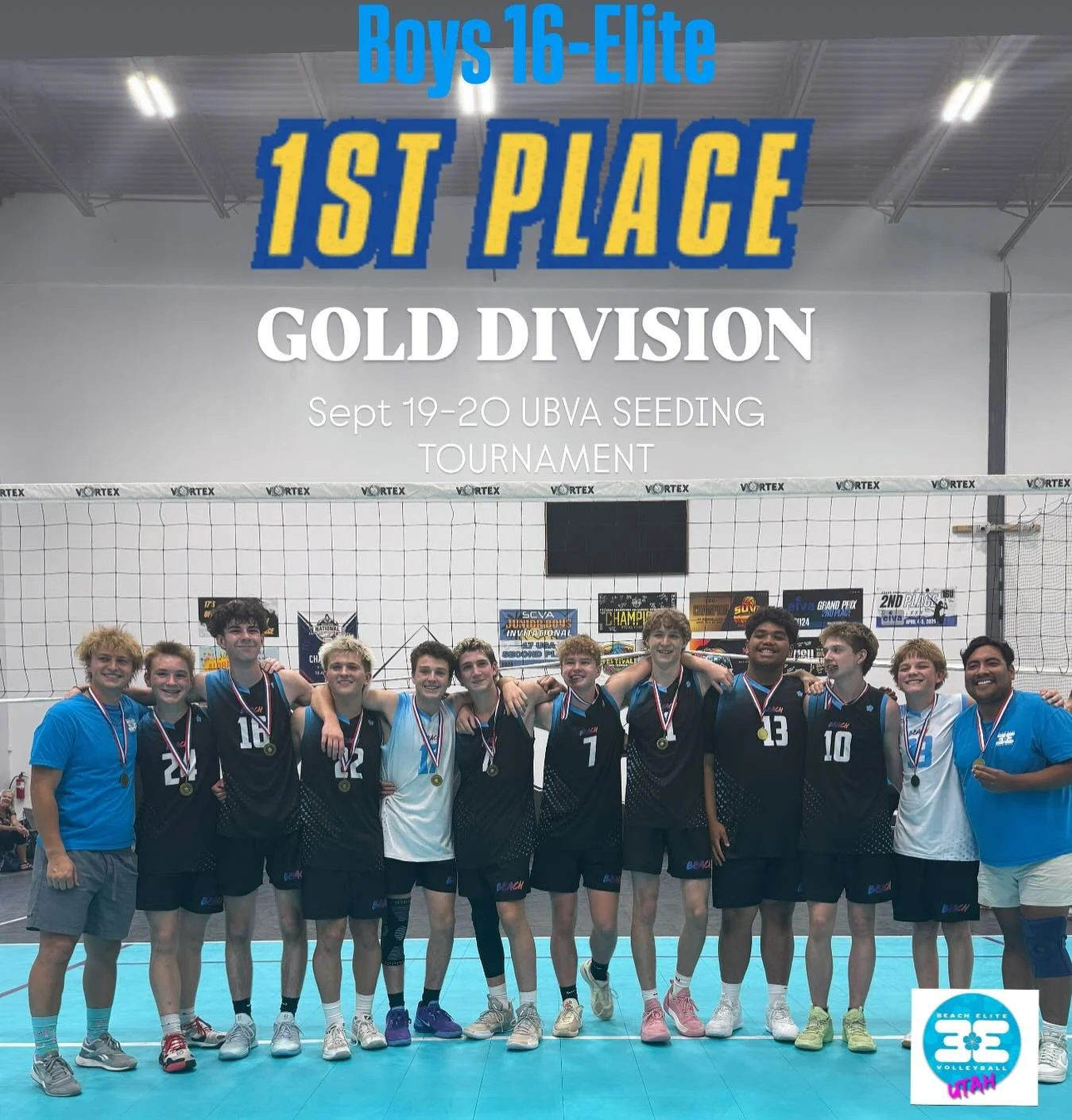 Beach Ellite&rsquo;s first boys team in Northern Utah, first tournament, might as well get first place along with it! @slunksfamily @avpamerica