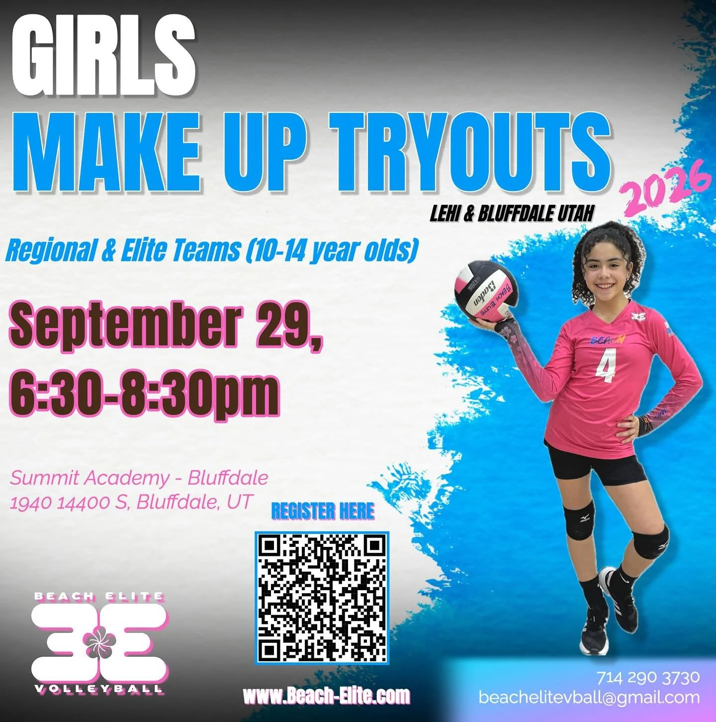 Last call for girls 10-14 to try out for regional and elite teams at Beach Elite! Regional is for entry-level and those that don&rsquo;t want as long of a season. Elite is for more competitive girls that want to play a longer season and some travel. 