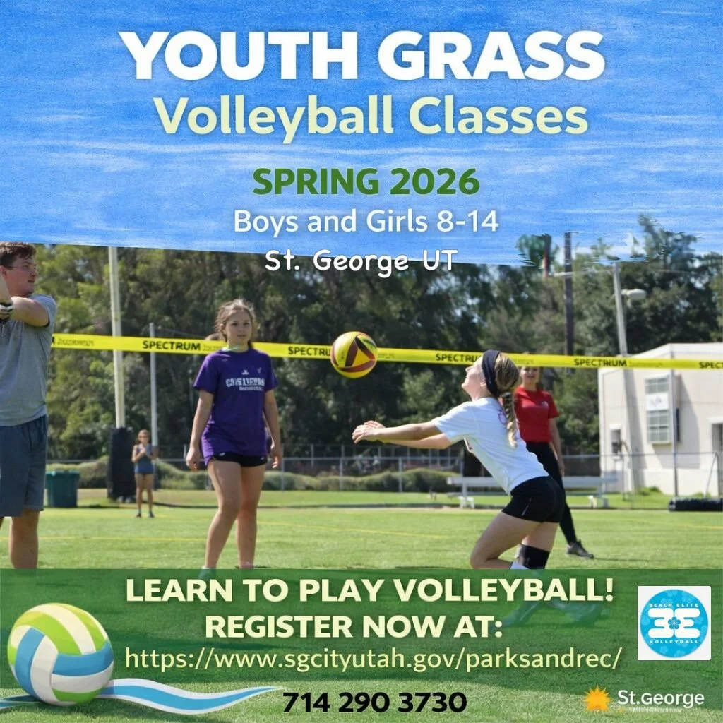 Youth grass volleyball classes in St. George !