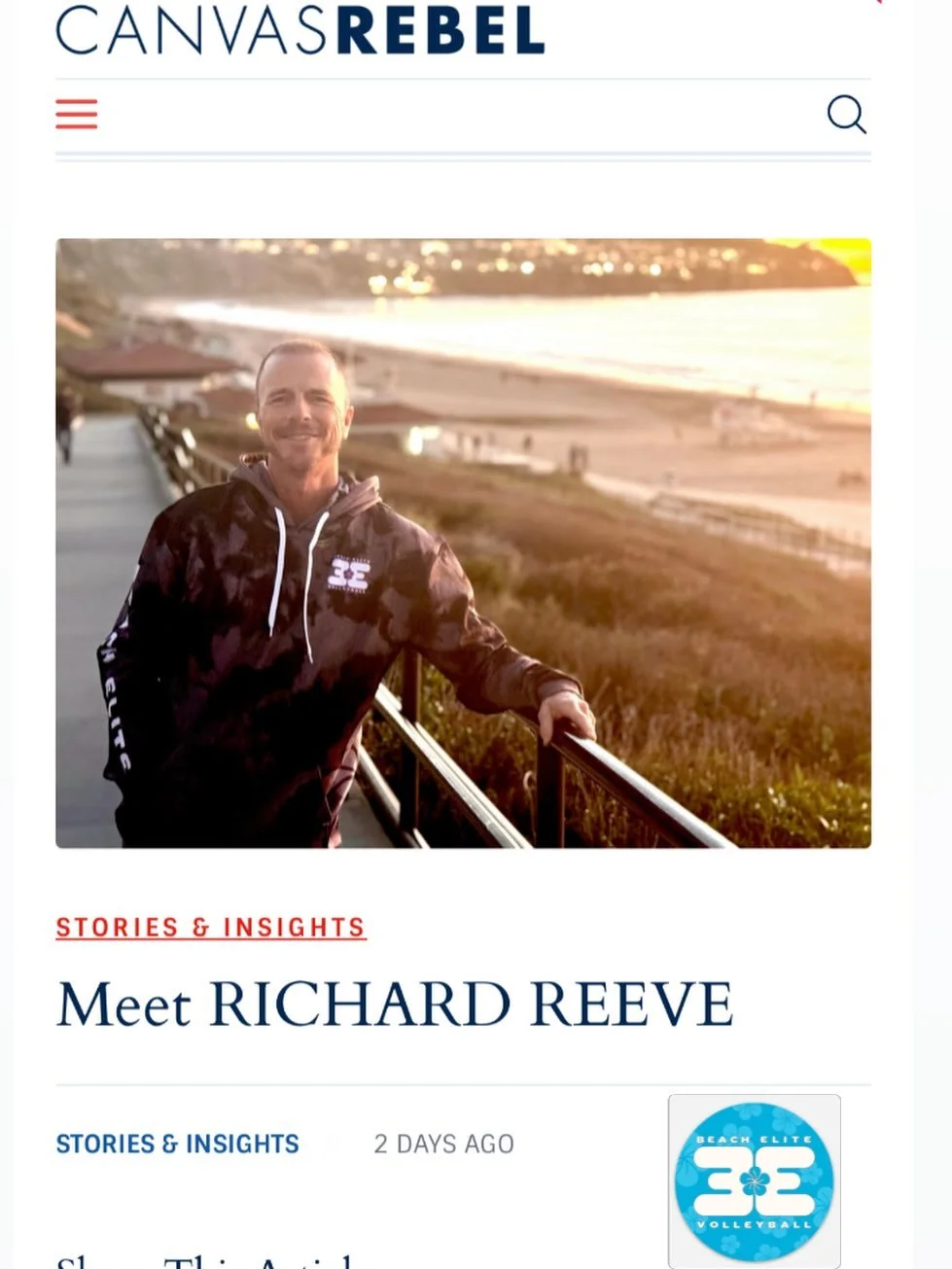 Beach Elite founder and owner is back in the news! Check out this great article on Canvas Rebel