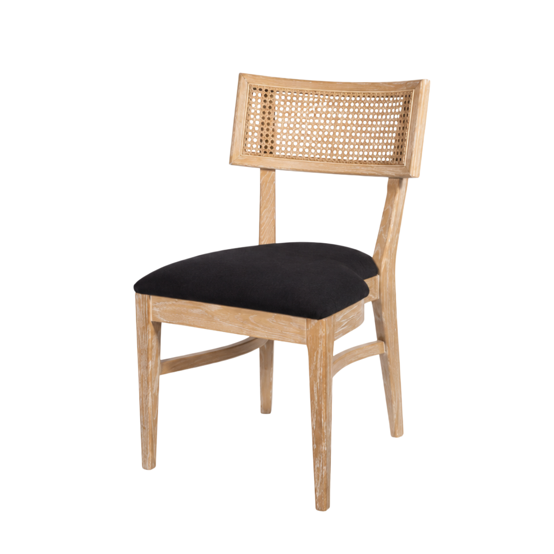 silla bistro natural- tapiz negro