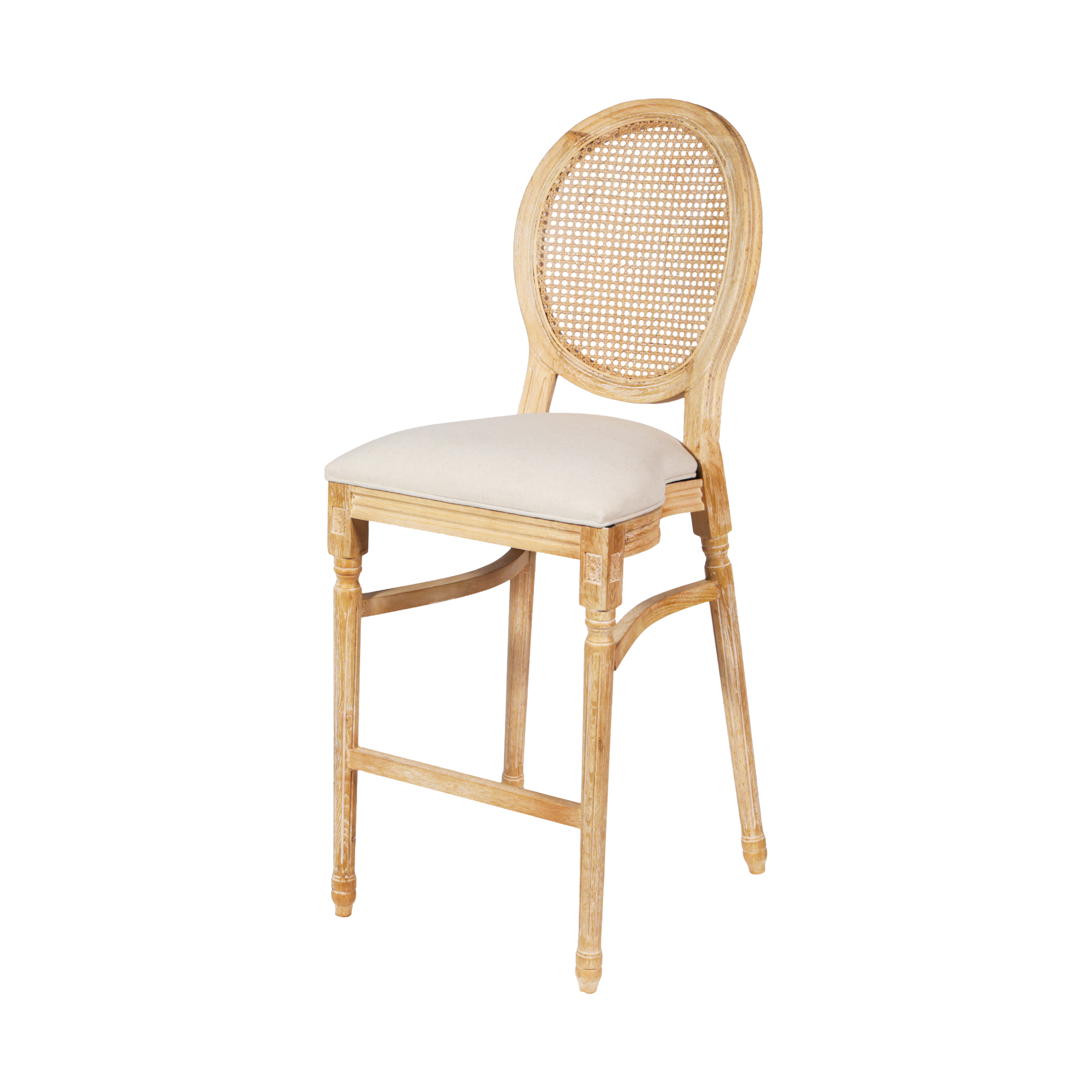 banco louis xv beige rattan  (nuevo)