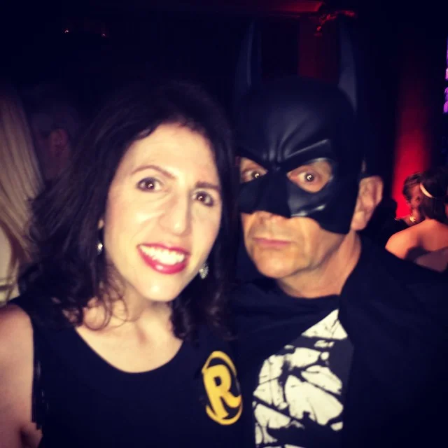 The Dynamic Duo at last night's Moth Ball. #builtinsuperhero @mothstories #mothball #mothball2015 #mothstories #batman #batmanandrobin #dccomics #comics #superheroes