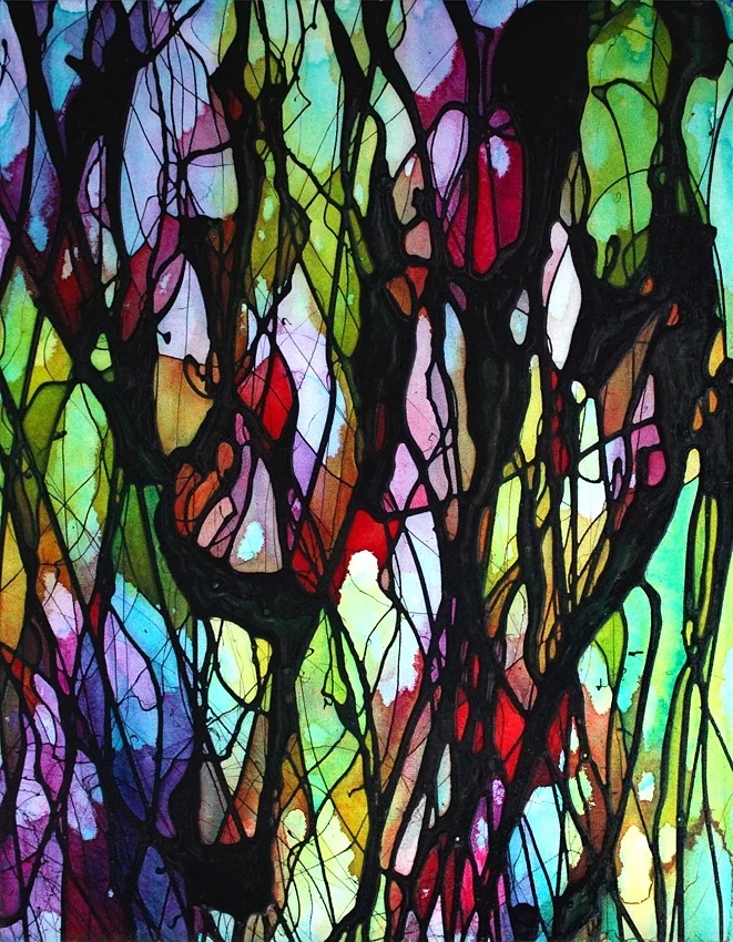 Rilke 10, Acrylic on canvas, 14x18, 2016