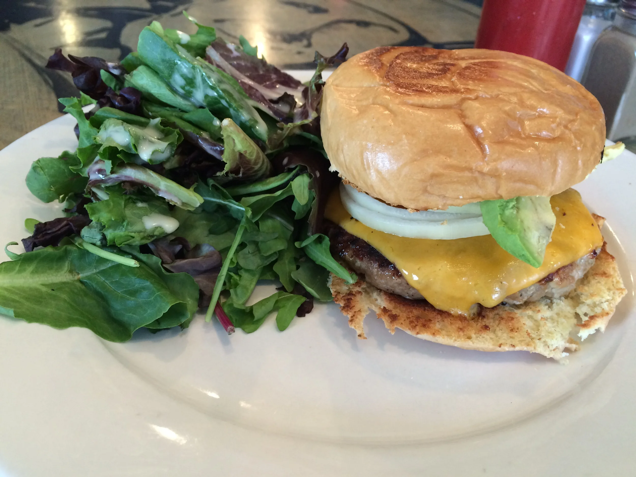 hope &amp; anchor's surprisingly tasty turkey burger (who ever says that about a turkey burger?)