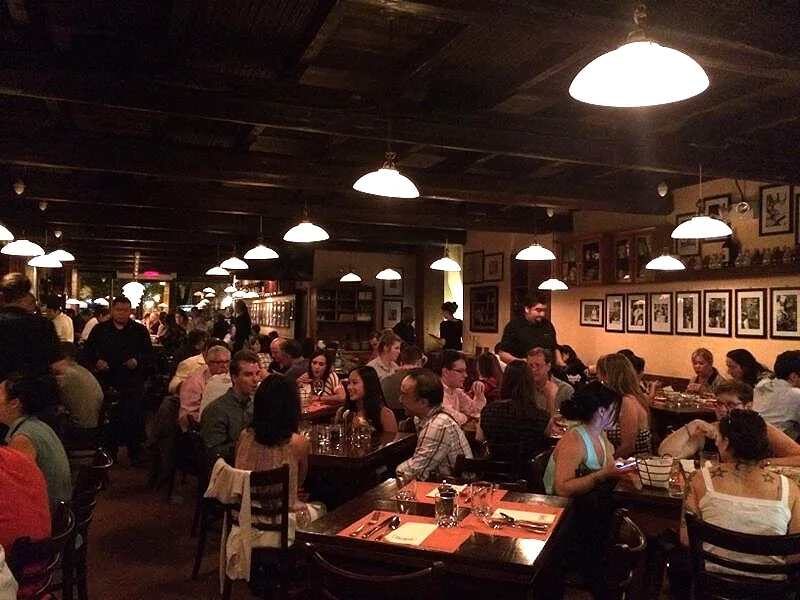 dining room at osteria morini