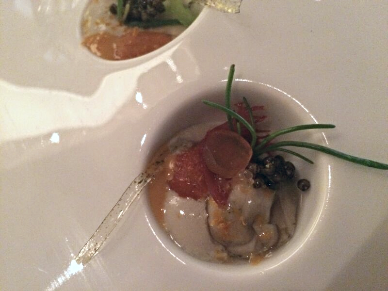 chilled oystes en gelee at Daniel