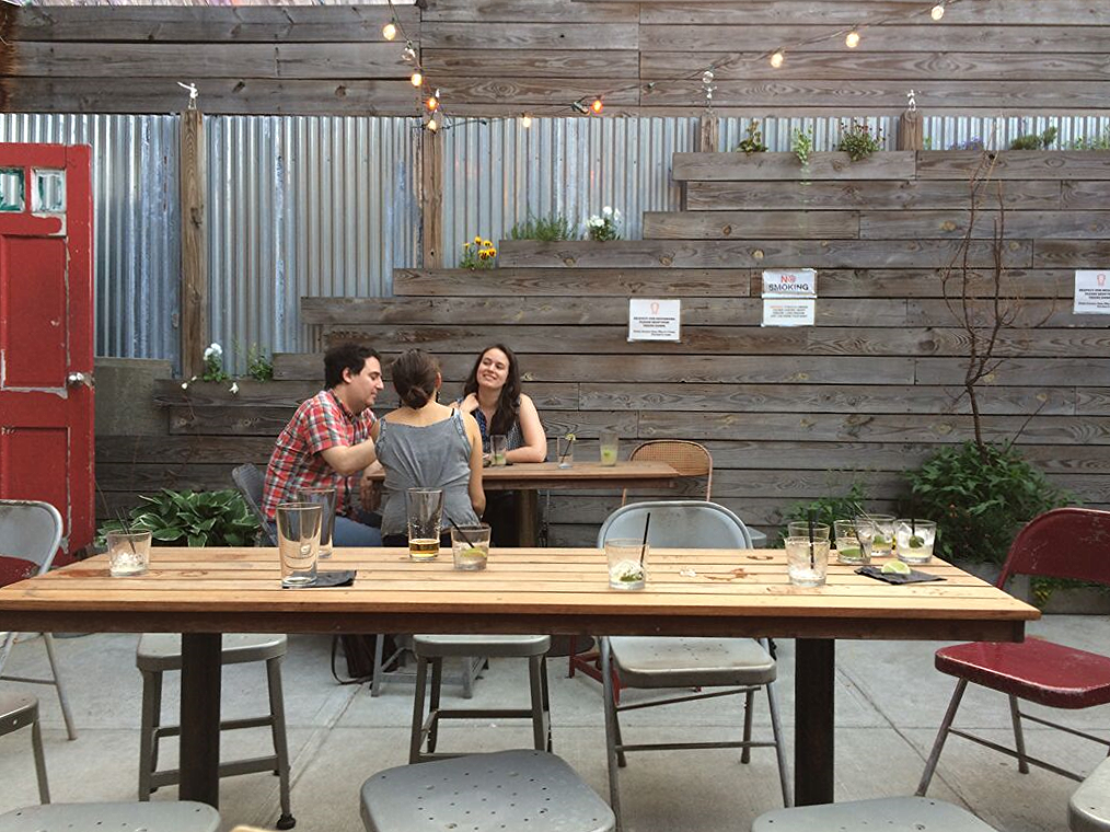 back yard at trophy bar