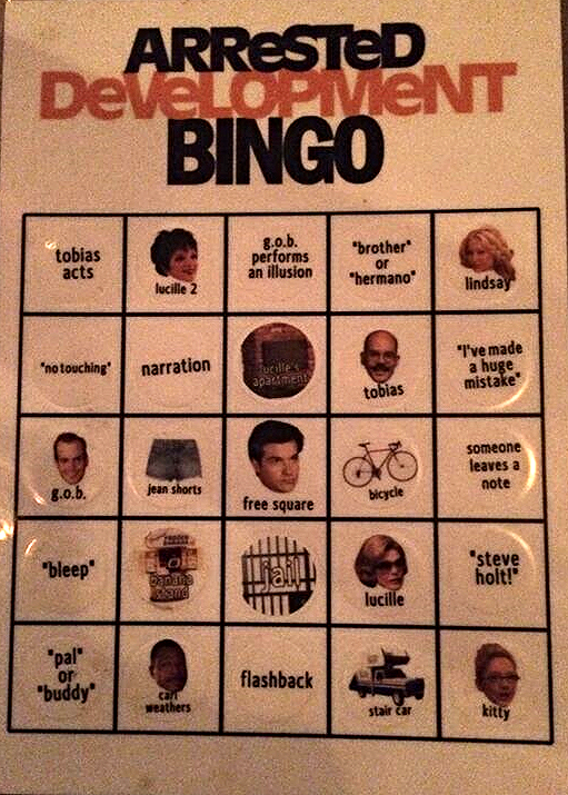 bingo card at videology