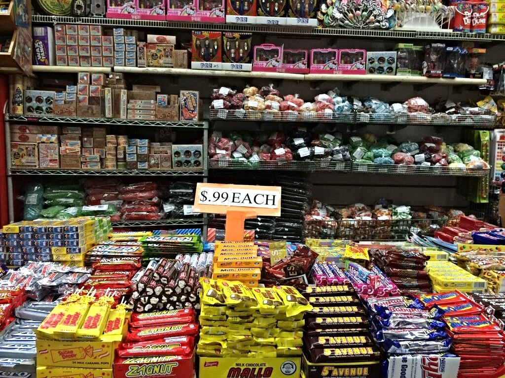 candy packed tight and piled high