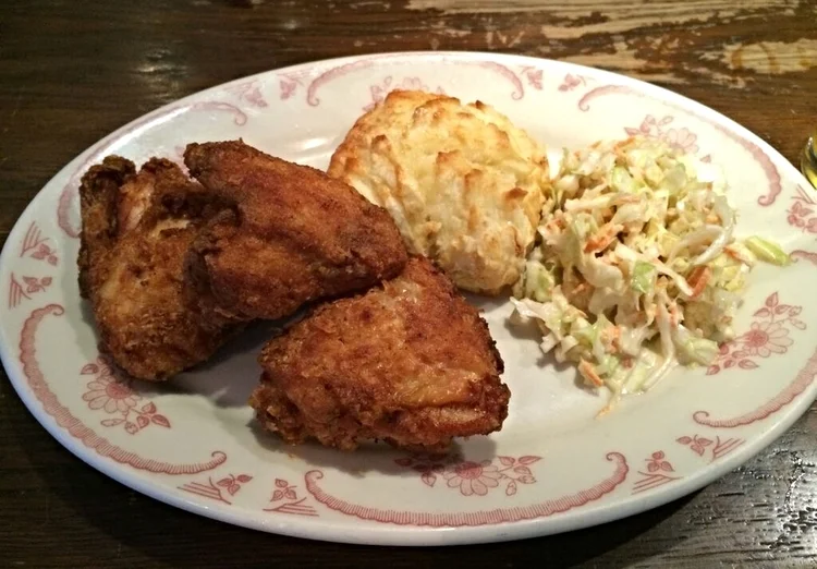 fried chicken supper at bobwhite lunch and supper counter