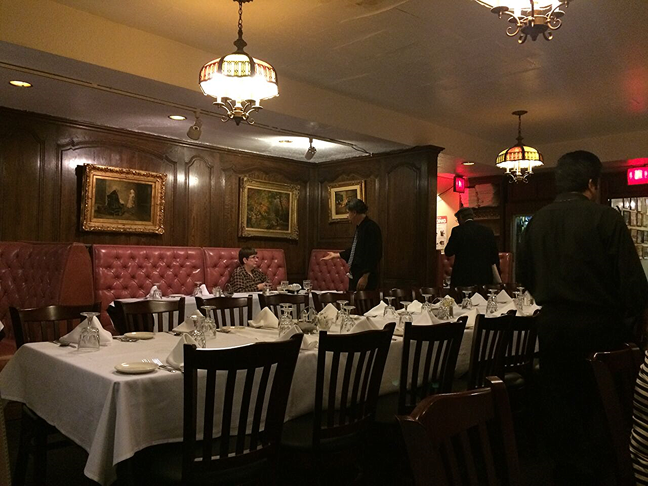 back dining room at forlini's