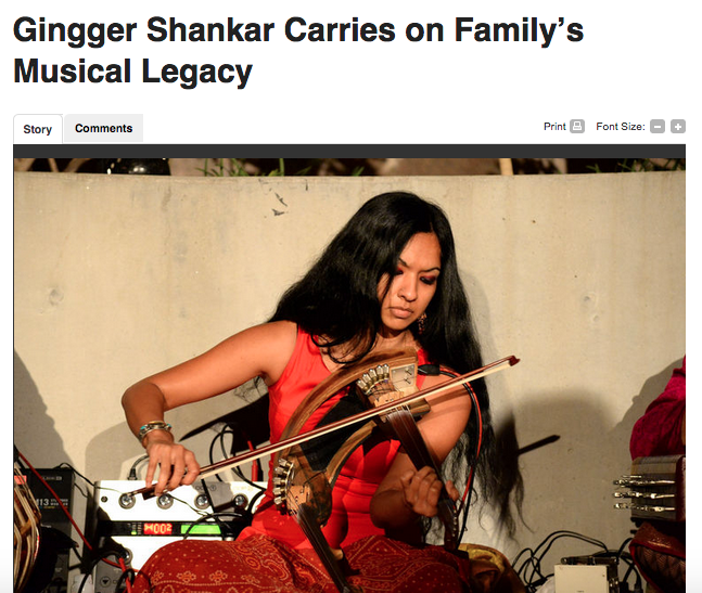 India West: Gingger Shankar Carries on Family's Musical Legacy