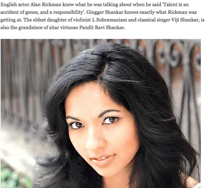 Mid-Day: "My Mother Helped Bring Indian Music to the West" Gingger Shankar