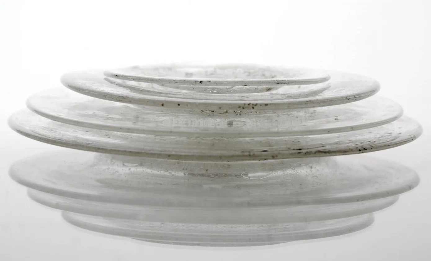 Dinner plate set of four , 2014-2017 glass, 12" x 12" x 2.5"