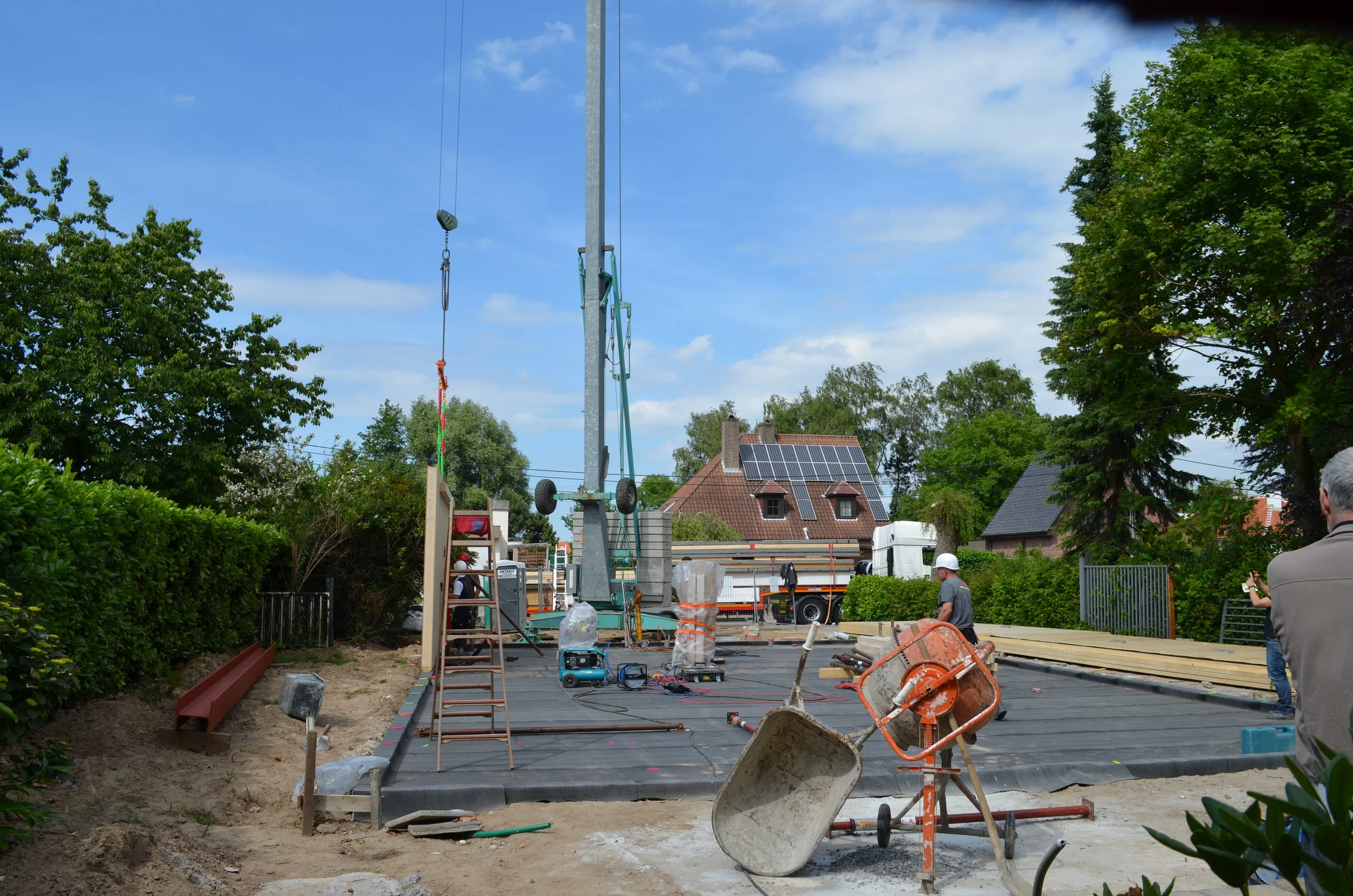 Opbouw van de houtskelet week 1 