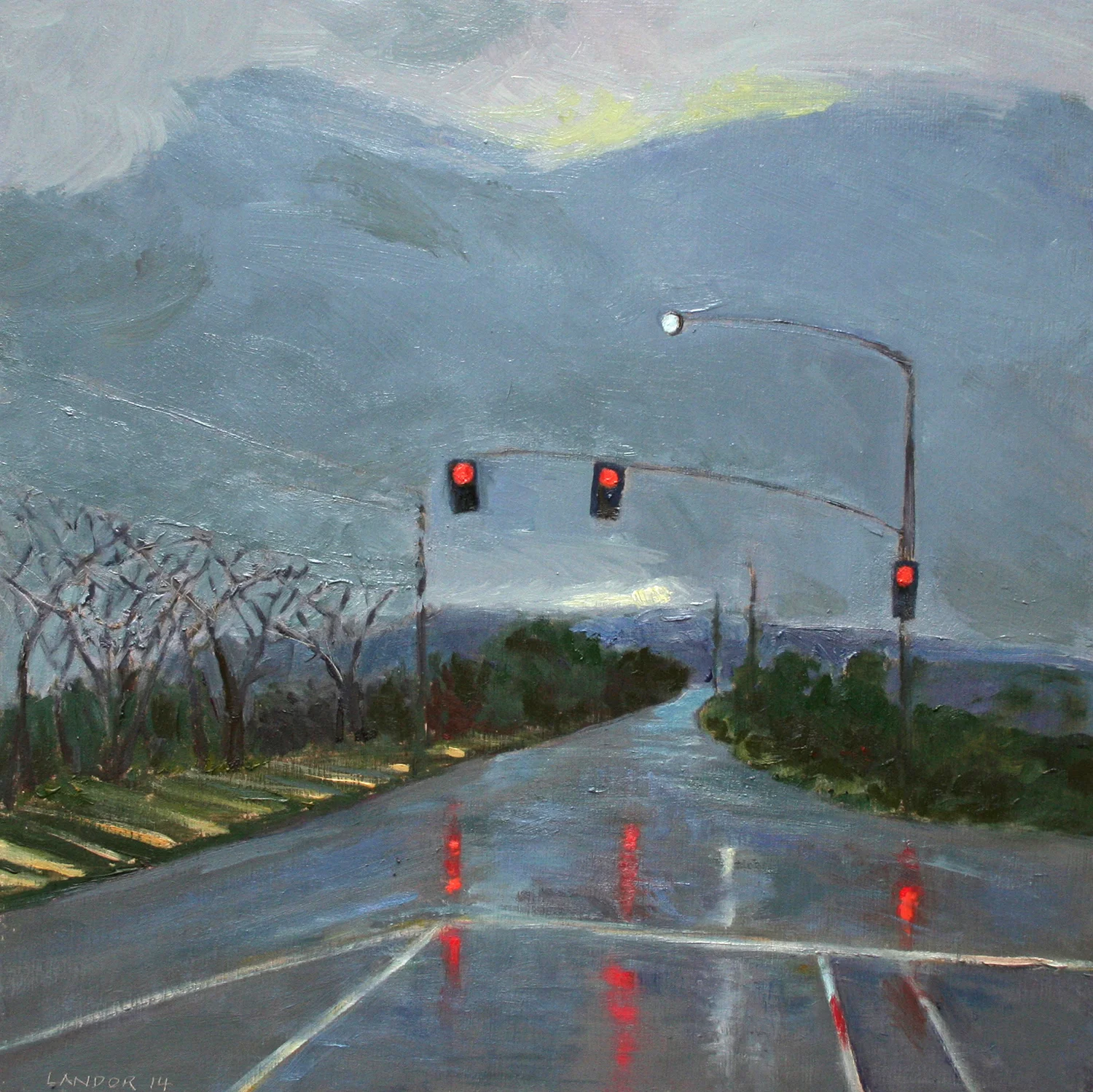 Sonoma in the Rain – Red Light