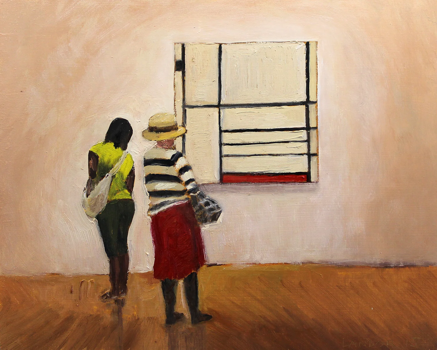 Admiring Mondrian "Composition in White, Black, Red"