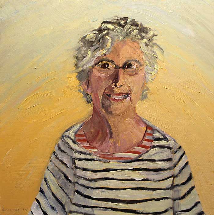 Self Portrait 11-18-15 , Oil on Wood, 10"X10"